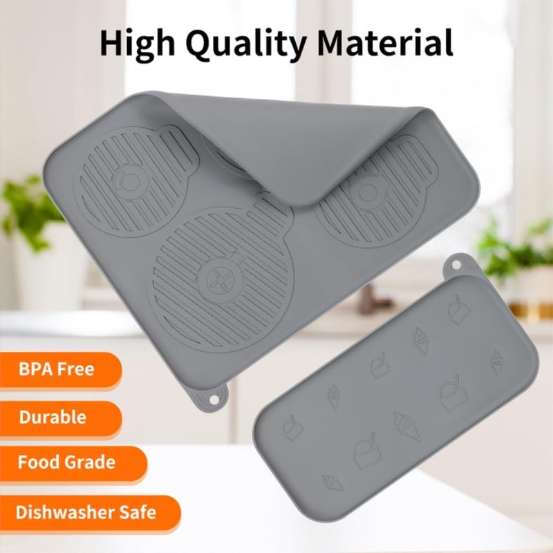 PCTTOIL Silicone Mat for Ninja Creami Swirl - Non-Slip, Leak Proof Mat Set Protects Countertops from Spills, Scratches, Heat - Fits Ice Creami Maker & Coffee Machines Accessories - Image 4